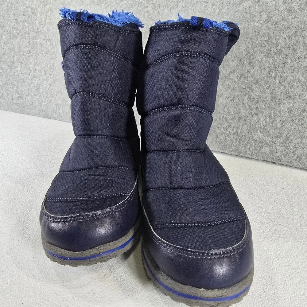 LL Bean Kids Ultralight Primaloft Snow Boots Navy Blue Size 4 505698